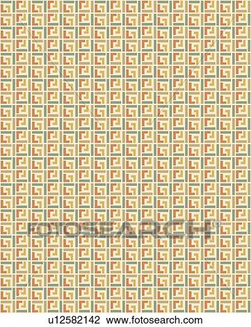 Clipart - Brown, Green and Tan Southwest Background Pattern. Fotosearch