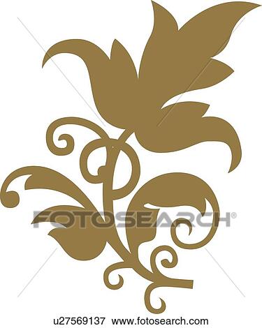 Clip Art - Brown leaf. Fotosearch