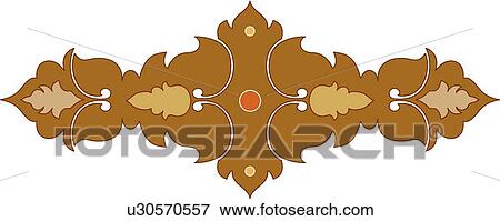 Brown leaf design View Large Clip Art Graphic Clip Art - Brown leaf design . Fotosearch