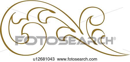 Clipart - Brown leaf outline illustration. Fotosearch