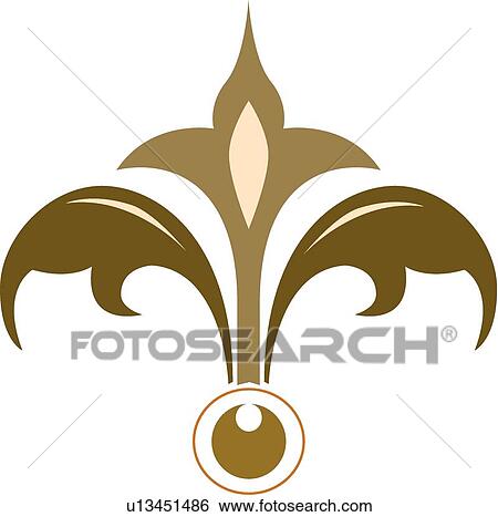 Brown leaves with circles View Large Clip Art Graphic Clip Art - Brown leaves with circles . Fotosearch