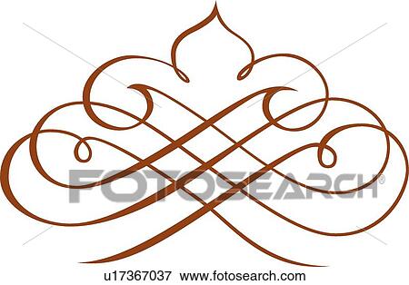 Clip Art - Brown loops and lines . Fotosearch