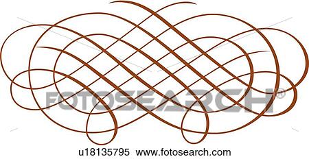 Clipart - Brown loops and lines. Fotosearch