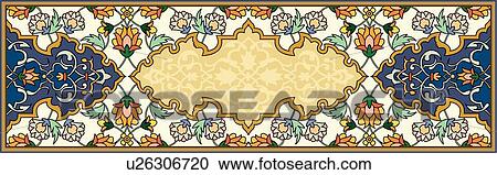 Clipart - Brown navy and yellow floral design with copy space. Fotosearch