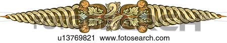 Brown, orange and gold Design Ornament View Large Clip Art Graphic Clipart - Brown, orange and gold Design Ornament. Fotosearch