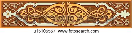 Brown, Orange and Green Horizontal Rectangular Design Ornament View Large Clip Art Graphic Clip Art - Brown, Orange and Green Horizontal Rectangular Design Ornament. Fotosearch