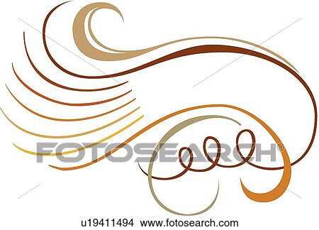 Brown orange loops and lines View Large Clip Art Graphic Clipart - Brown orange loops and lines. Fotosearch