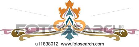 Brown, Orange, Pink and Teal Design Ornament View Large Clip Art Graphic Clipart - Brown, Orange, Pink and Teal Design Ornament. Fotosearch