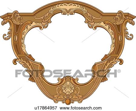 Clip Art - Brown Ornate Frame. Fotosearch
