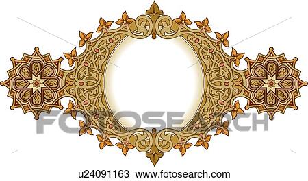 Brown Oval Frame View Large Clip Art Graphic Clipart - Brown Oval Frame. Fotosearch