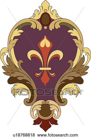Brown, purple and yellow Design Ornament View Large Clip Art Graphic Clip Art - Brown, purple and yellow Design Ornament. Fotosearch