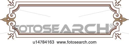 Clipart - Brown rectangle frame. Fotosearch