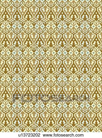 Clipart - Brown Repeating Background Pattern. Fotosearch