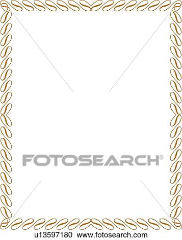 Brown Squiggle Border View Large Clip Art Graphic Clipart - Brown Squiggle Border. Fotosearch