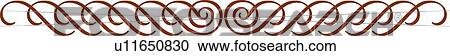 Brown Swirl Design Ornament View Large Clip Art Graphic Clipart - Brown Swirl Design Ornament. Fotosearch