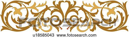 Brown Swirl Design Ornament View Large Clip Art Graphic Clipart - Brown Swirl Design Ornament. Fotosearch