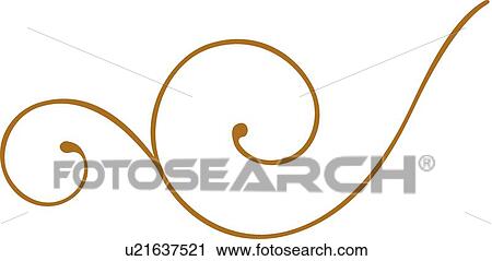Clipart - Brown swirls . Fotosearch