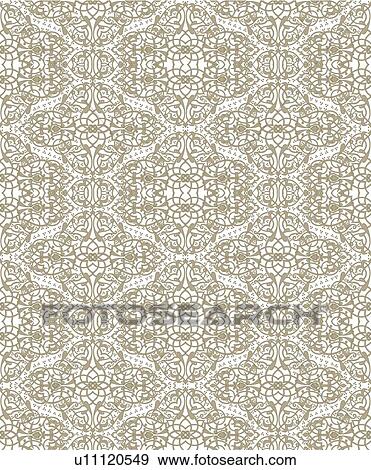 Clip Art - Brown Victorian Background Pattern. Fotosearch