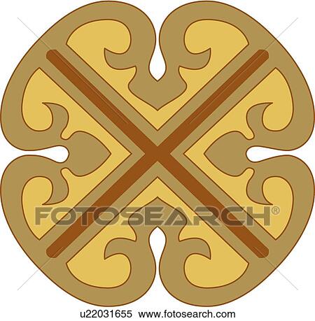 Brown X design  View Large Clip Art Graphic Clipart - Brown X design . Fotosearch