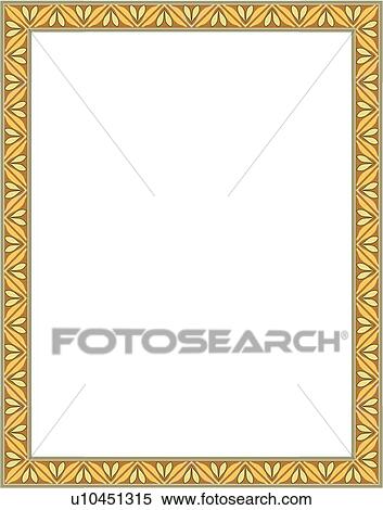 Clipart - Brown, Yellow and Orange Modern Border. Fotosearch