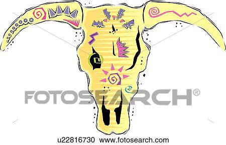 Bull skull View Large Clip Art Graphic Clipart - Bull skull. Fotosearch