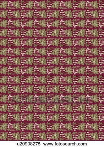 Burgundy and Green Floral Background Pattern View Large Clip Art Graphic Clipart - Burgundy and Green Floral Background Pattern. Fotosearch