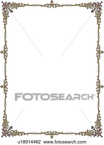 Clipart - Burgundy Border. Fotosearch