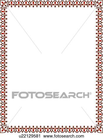 Burgundy Formal Border View Large Clip Art Graphic Clipart - Burgundy Formal Border. Fotosearch