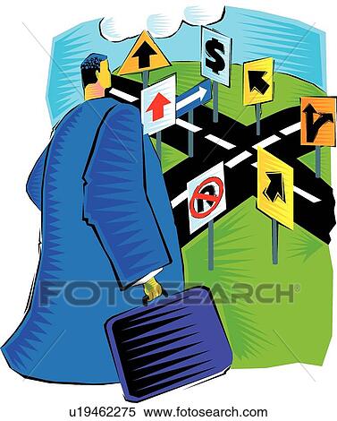 Clipart - Business decision. Fotosearch