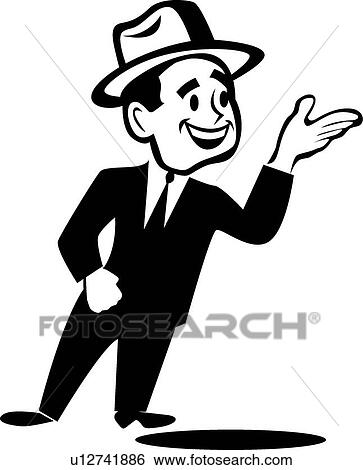 Clip Art - Businessman standing . Fotosearch