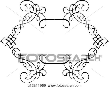 Clip Art - Calligraphic Design Element. Fotosearch