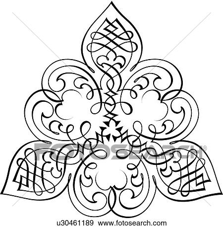 Calligraphic Design Element View Large Clip Art Graphic Clip Art - Calligraphic Design Element. Fotosearch