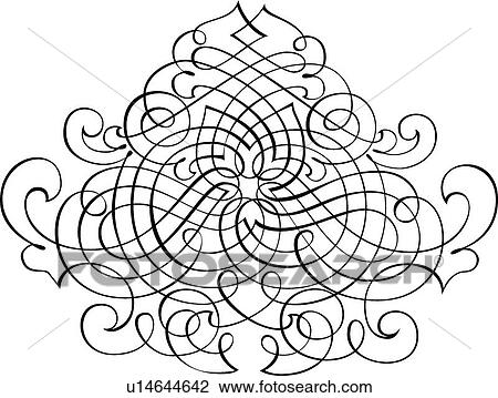 Clipart - Calligraphic Design Element. Fotosearch