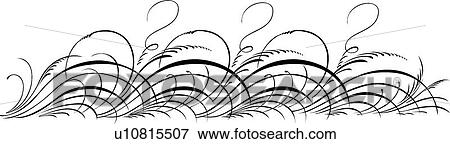 Clip Art - Calligraphic Design Header. Fotosearch