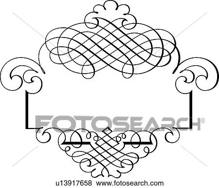 Calligraphic Design Header View Large Clip Art Graphic Clip Art - Calligraphic Design Header. Fotosearch