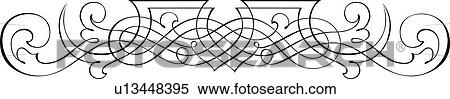 Calligraphic Design Header View Large Clip Art Graphic Clipart - Calligraphic Design Header. Fotosearch
