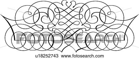 Calligraphic Design of a crown View Large Clip Art Graphic Clipart - Calligraphic Design of a crown. Fotosearch