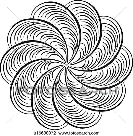 Calligraphic Design of a feather circle View Large Clip Art Graphic Clipart - Calligraphic Design of a feather circle. Fotosearch