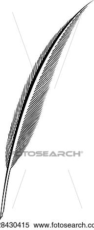 Calligraphic Design of a feather pen View Large Clip Art Graphic Clipart - Calligraphic Design of a feather pen. Fotosearch