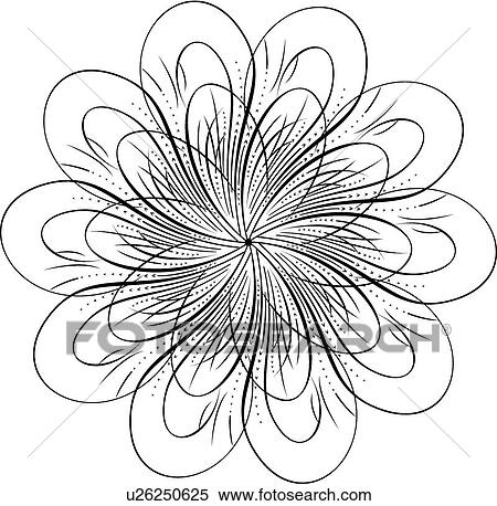 Calligraphic Design of a layered flower View Large Clip Art Graphic Clipart - Calligraphic Design of a layered flower. Fotosearch