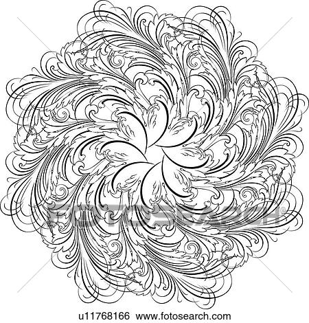 Calligraphic Design of cluster of wings in a circle View Large Clip Art Graphic Clip Art - Calligraphic Design of cluster of wings in a circle. Fotosearch