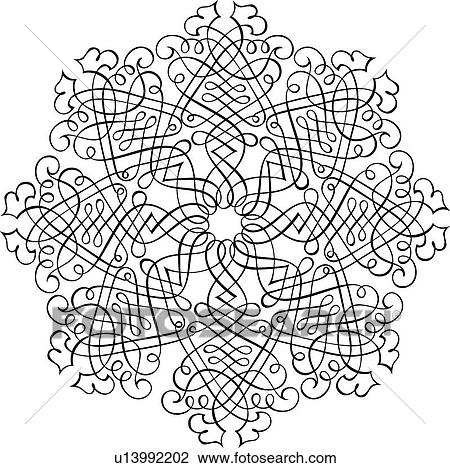 Calligraphic Design of crisscross circle View Large Clip Art Graphic Clipart - Calligraphic Design of crisscross circle. Fotosearch