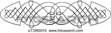 Calligraphic Design of crisscross header View Large Clip Art Graphic Clipart - Calligraphic Design of crisscross header. Fotosearch