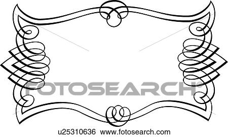 Calligraphic Design of decorative script frame View Large Clip Art Graphic Clip Art - Calligraphic Design of decorative script frame. Fotosearch