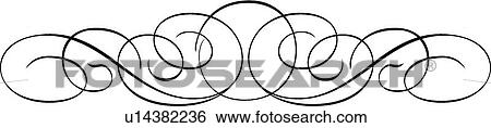 Clip Art - Calligraphic Design of decorative rule. Fotosearch
