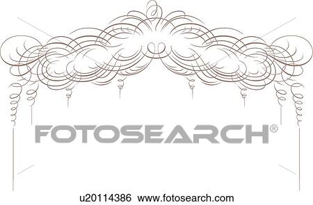 Clip Art - Calligraphic Design of decorative rule. Fotosearch
