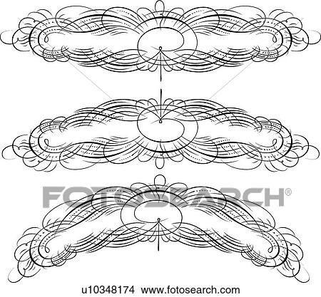 Calligraphic Design of decorative rule banners View Large Clip Art Graphic Clipart - Calligraphic Design of decorative rule banners. Fotosearch
