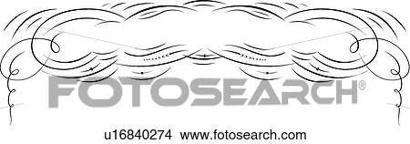 Clipart - Calligraphic Design of header banner. Fotosearch