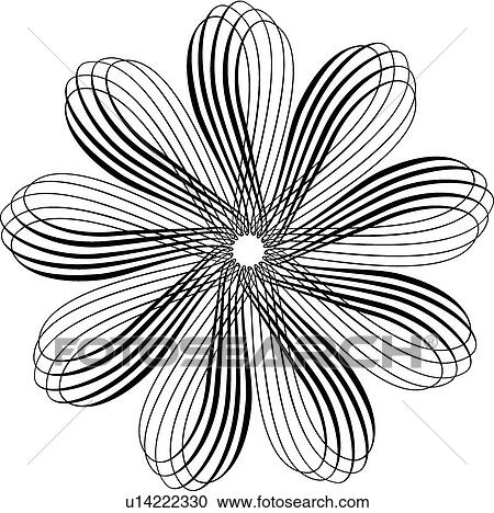 Calligraphic Design of looping lines in a circle View Large Clip Art Graphic Clipart - Calligraphic Design of looping lines in a circle . Fotosearch