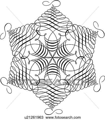 Calligraphic Design of six pointed star View Large Clip Art Graphic Clipart - Calligraphic Design of six pointed star. Fotosearch